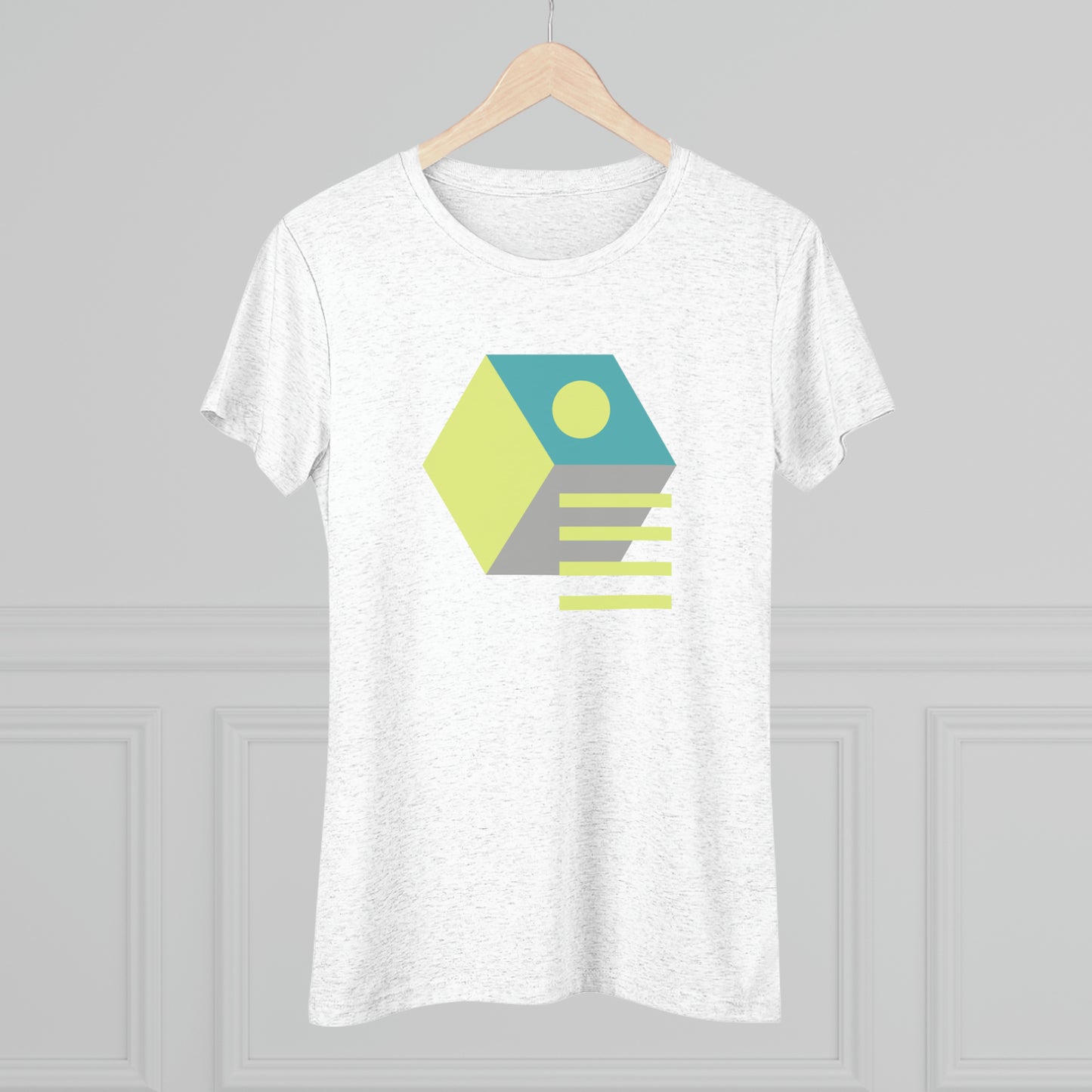 Spring Neon Cube Graphic T-shirt