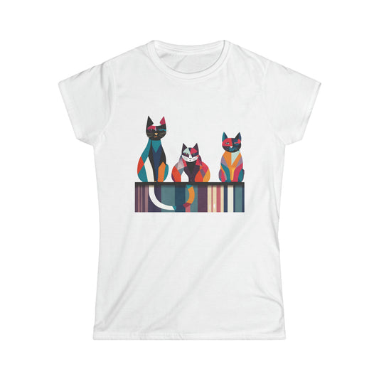 Cat Modern Art Graphic Tee