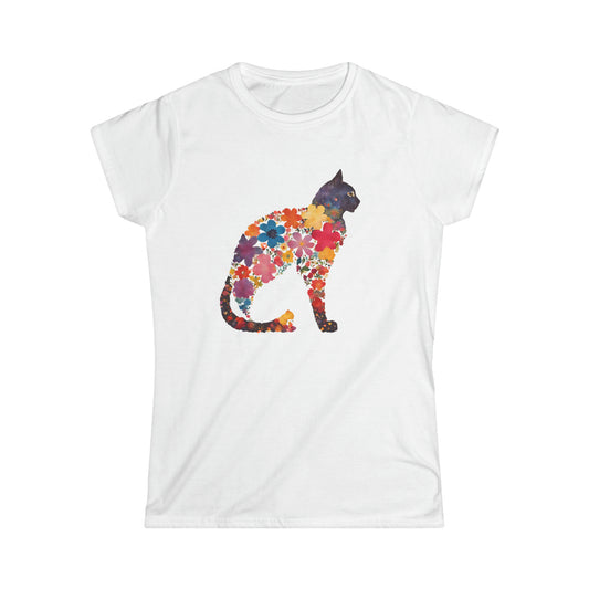 Floral Cat T-shirt