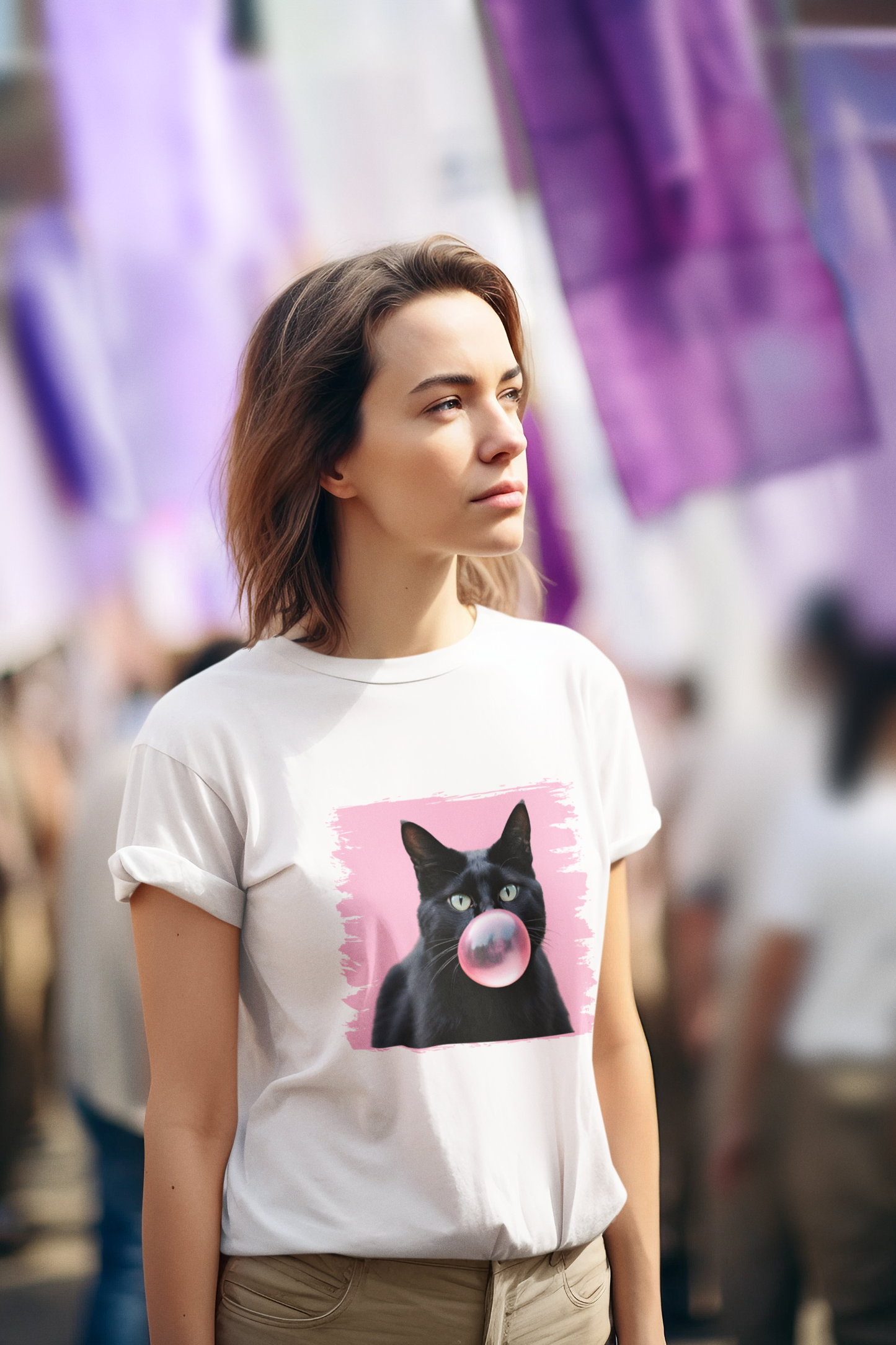 Bubblegum Cat T-shirt